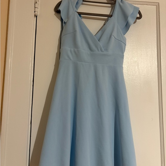 Altar'd State Light Blue Ruffle Mini Dress - Picture 1 of 6